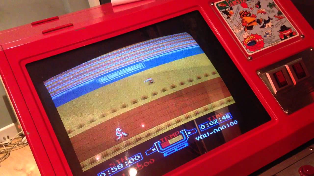 My Nintendo VS duel system red tent. Excitebike game play